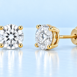 Lab Diamond Solitaire Earrings - 2 Carat TW
