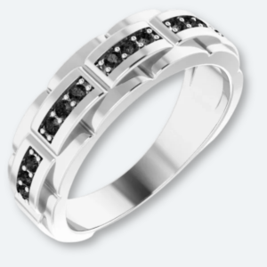 Natural Black Diamond Ring - 0.25 Carats TW