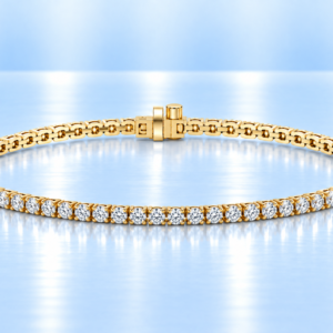 Tennis Bracelet In Yellow Gold - 3.2 Carats TW
